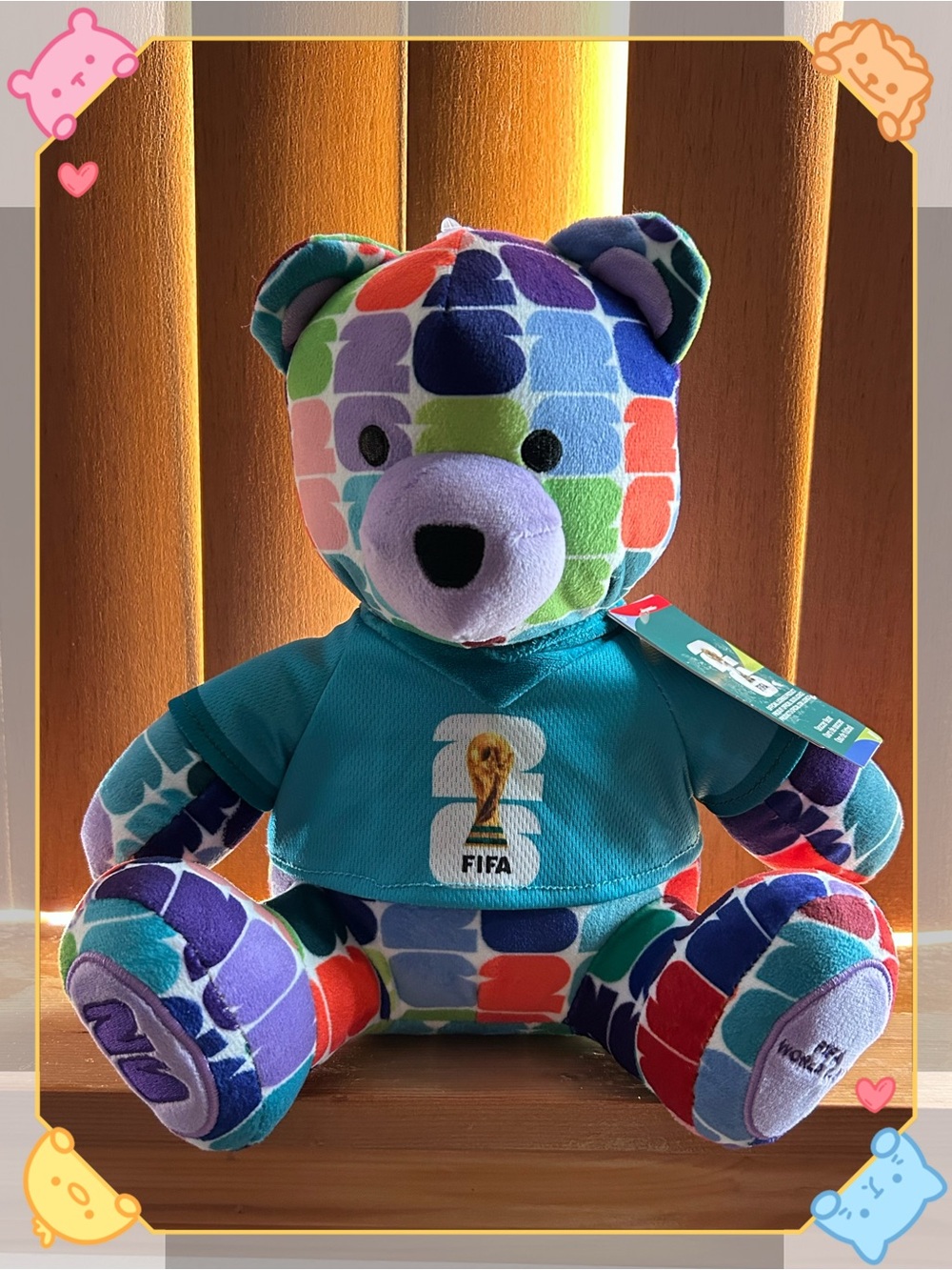 Jazwares FIFA World Cup 2026 Official Collectible Soft Plush Bear Multicolor 10”